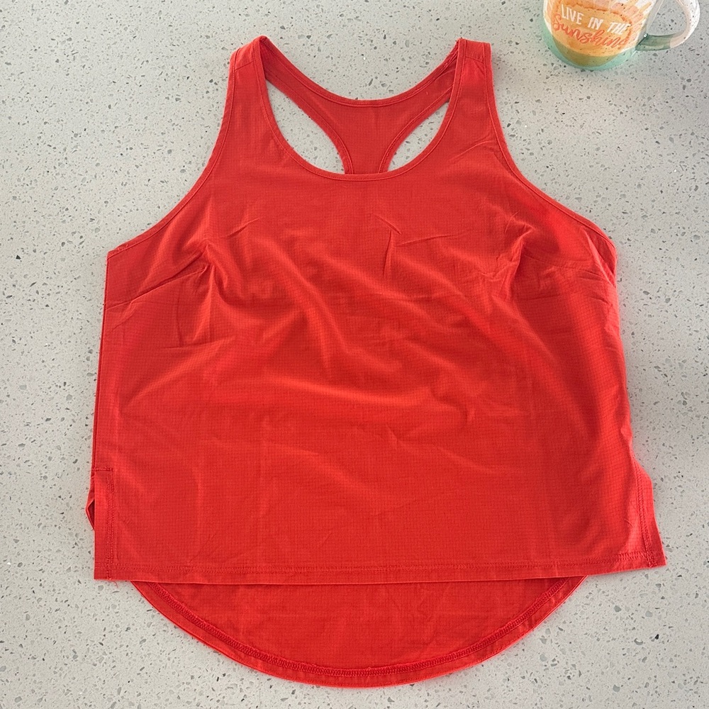 Athleta Bright Red/orange Racerback Tank Top